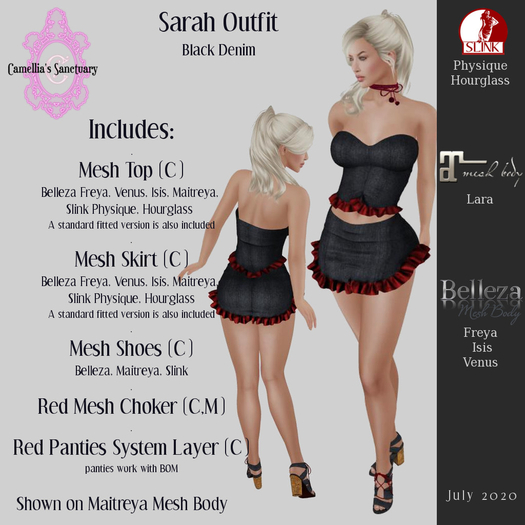 ::C S:: Sarah Outfit (Black Denim)