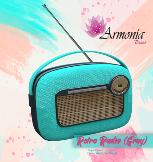 Armonia Decor [AD] Retro Radio (Turquoise)