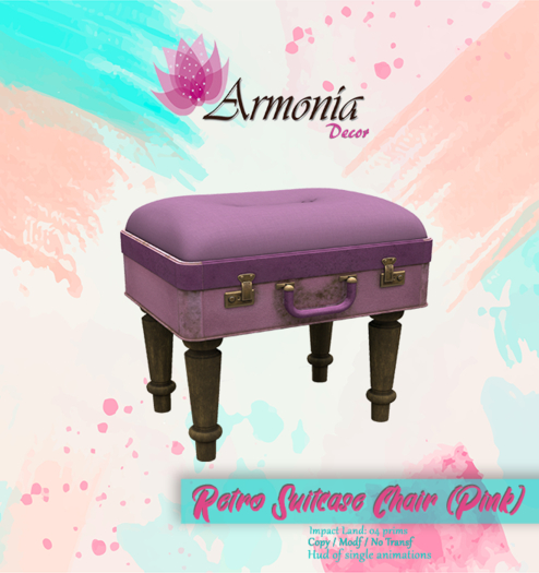 Armonia Decor [AD] Retro Suitcase Chair (Pink)