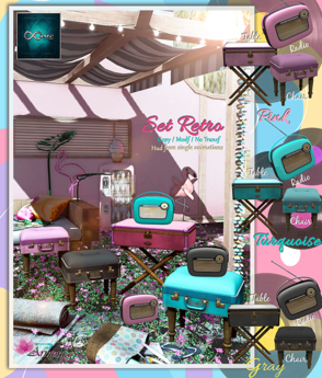 Second Life Marketplace - Armonia Decor [AD] Retro Suitcase Chair (Pink)