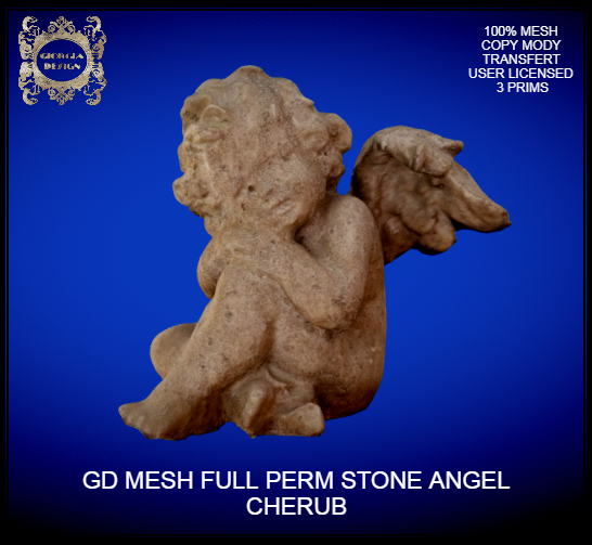 GD MESH FULL PERM STONE ANGEL CHERUB