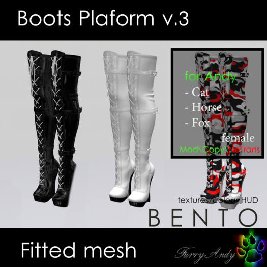 Furry Andy - Boots Platform v3 - Andy Cat/Horse/Fox