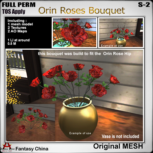 FC- FP Mesh Orin Roses Bouquet S-2 B