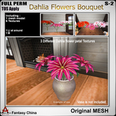 Full Perm Dahlia Flowers Bouquet S-2