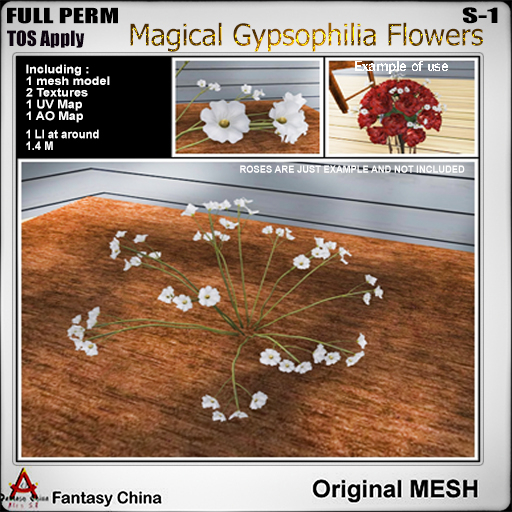 Full Perm Magical Gypsophilia Flowers