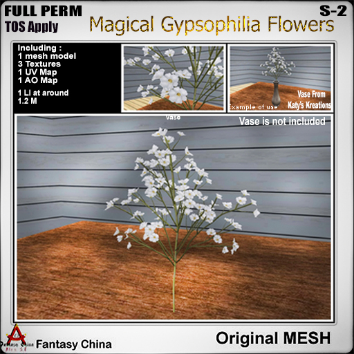 Full Perm Magical Gypsophilia Flowers s-2 