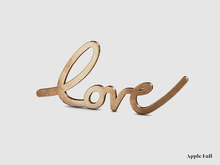 Apple Fall 'Love' Metal Sign - Rose Gold (Box)