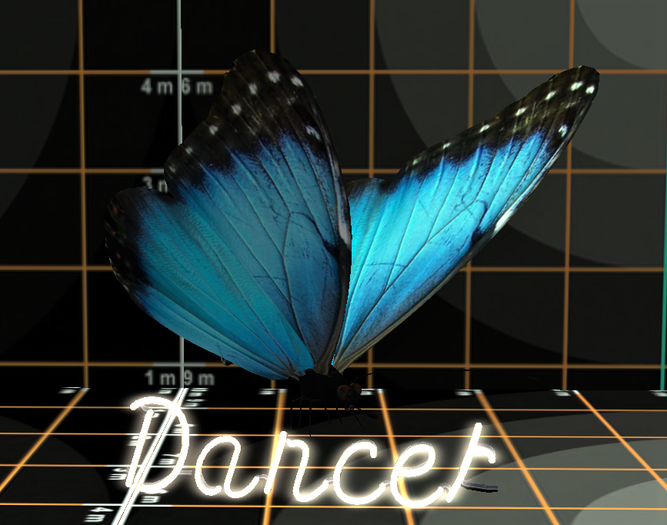 Butterfly Blue Morpho Advanced Tip Jar Dancer