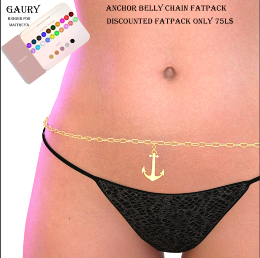 Gaury  Anchor Belly Chain  -  FATPACK
