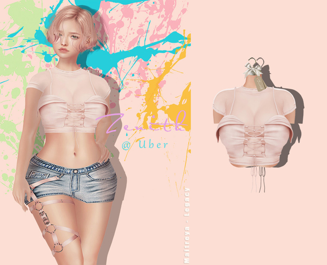 =Zenith=Punk Gothic Top(Rose) Maitreya/Legacy