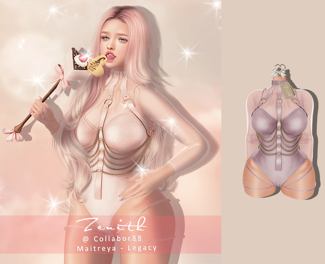 =Zenith=Harness Waist Belt Gothic Bodysuit(Purpl)Maitrey/Legacy