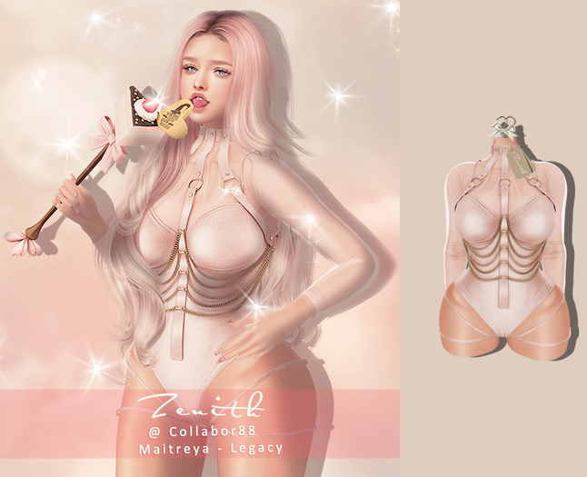 =Zenith=Harness Waist Belt Gothic Bodysuit(Rose)Maitrey/Legacy