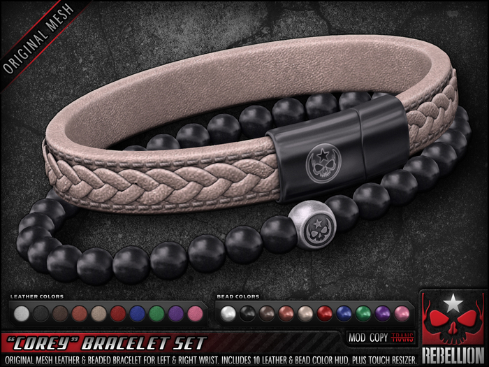 = REBELLION = "COREY" BRACELET SET - DEMO
