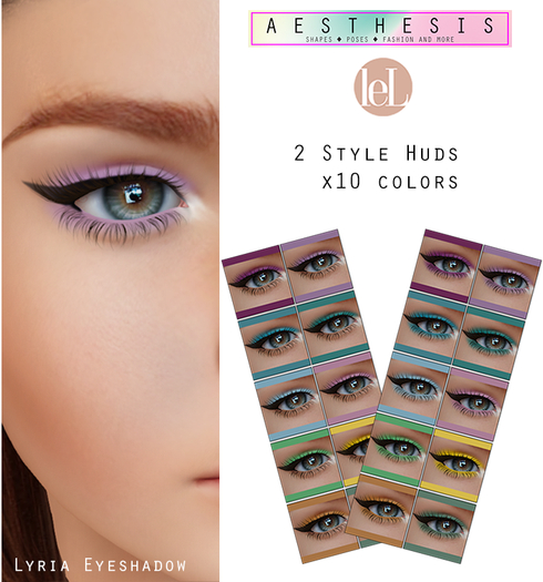 Lyria (Lelutka Evolution) 2x10 Eyeshadows