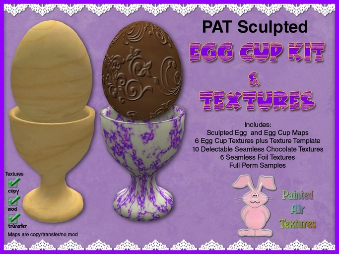 (PAT Sculpted Easter Egg Cup & Texture Kit)
