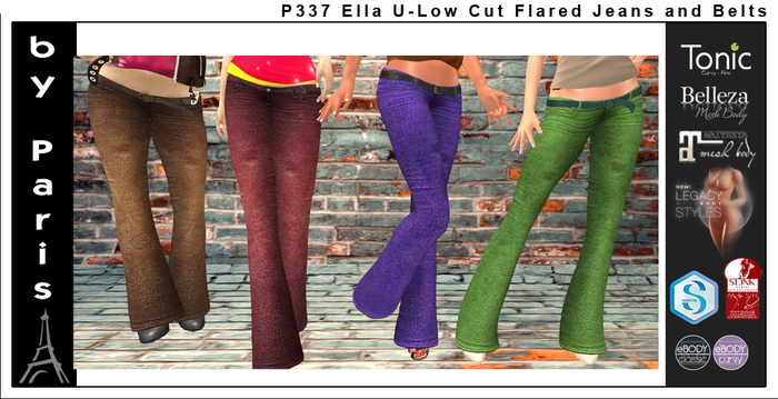 Ella Ultra Low Cut Flared Jeans - Maitreya Belleza Slink Tonic Legacy Alice Ebody DEMO
