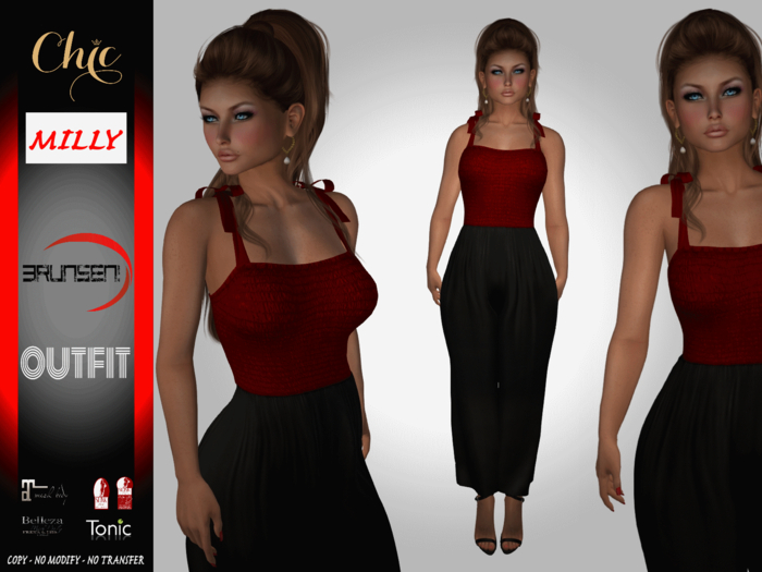 Brunsen Couture - Milly Chic Outfit Black Red