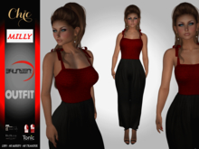 Brunsen Couture - Milly Chic Outfit Black Red