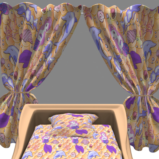 Yellow Mermaid RaceCar bed