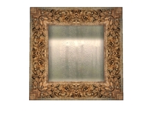 Engraved mirror - ornate golden framed mirror