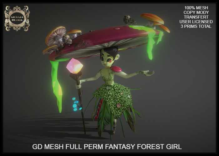 GD MESH FULL PERM FANTASY FOREST GIRL