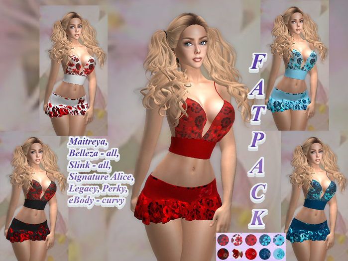 &ML& Fatpack Erotic Suit "Lost In Flowers " (FP-DF) ALLBODIES