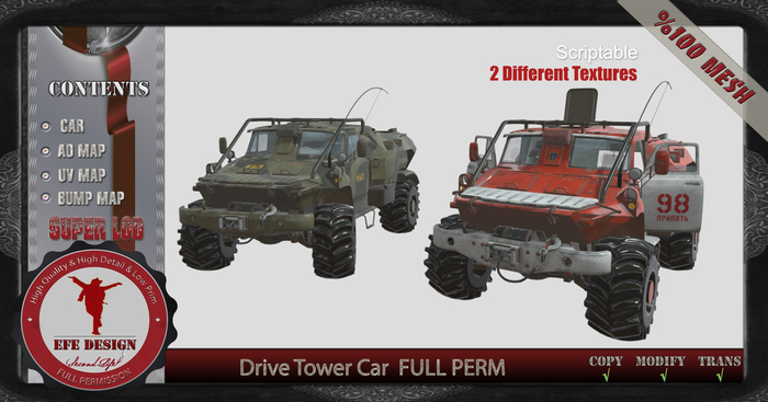 Drive Tower Car  Full Permission ADD