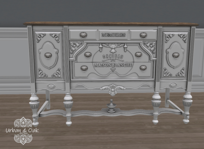 {U&O} Bakery Ornate Sideboard  White