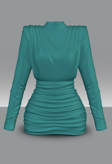 POISON ROUGE Desiree Dress Viridian