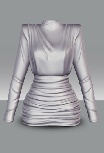 POISON ROUGE Desiree Dress Silver