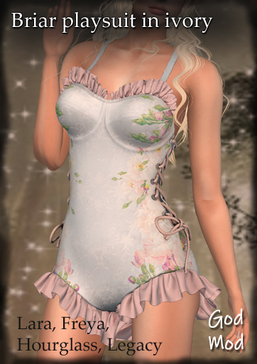 Briar playsuit in ivory, by God Mod 