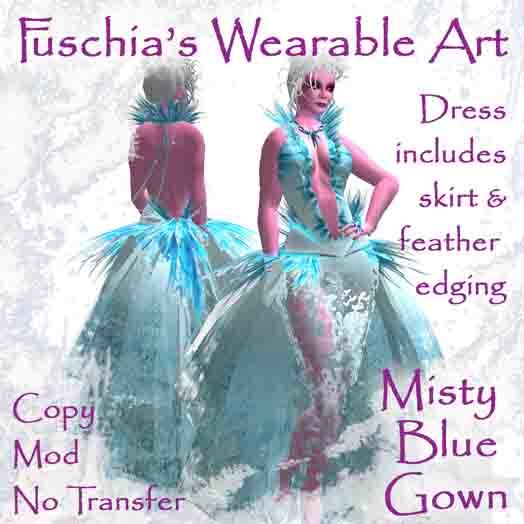 ~ Fuschia ~ Misty Blue dress