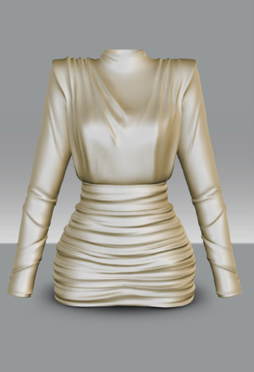 POISON ROUGE Desiree Dress Gold 