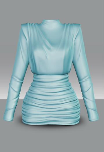 POISON ROUGE Desiree Dress Aqua