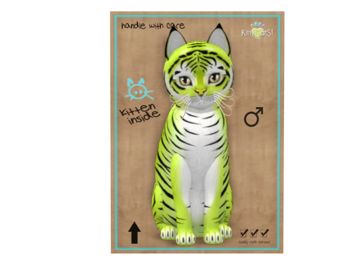 KittyCatS Box - 8 T - M - Tiger! - Chartreuse