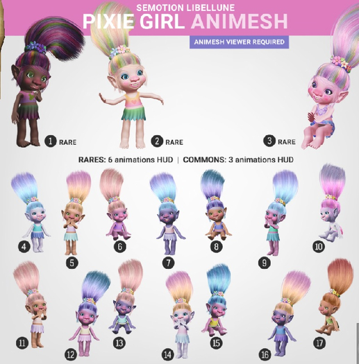 SEmotion Libellune Pixie Girl Animesh #1 RARE
