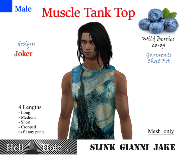 !12 HellHole Starry Night Muscle Tank