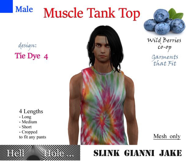 HellHole Tiedye 4 Muscle Tank