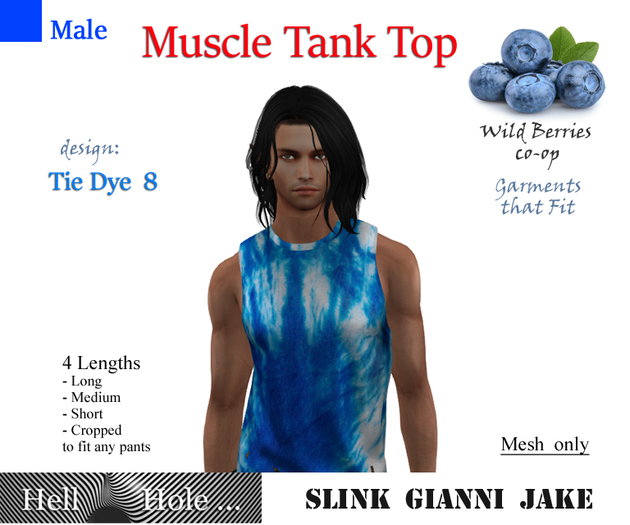 HellHole Tiedye 8 Muscle Tank