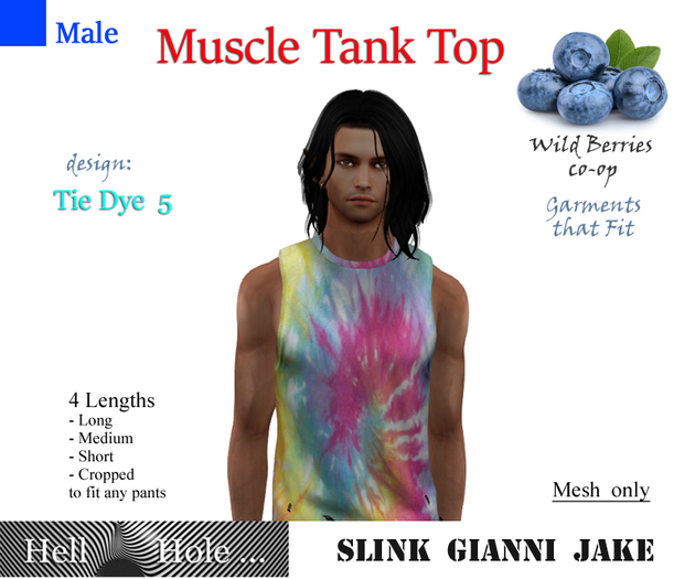 40 HellHole Tiedye Muscle Tank