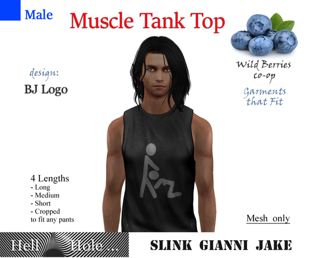 05 HellHole BJ Logo Muscle Tank