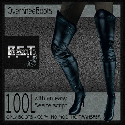 B&T *-=<OverKneeBooTs>=-* - black