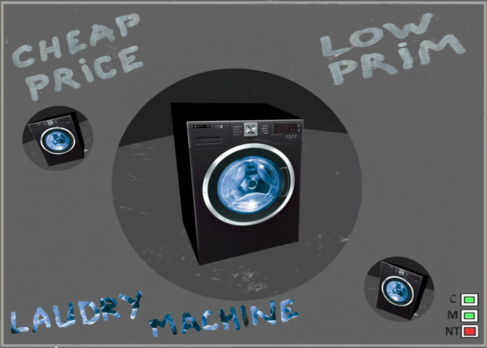 Machine  a laver le linge noire Black laundry machine