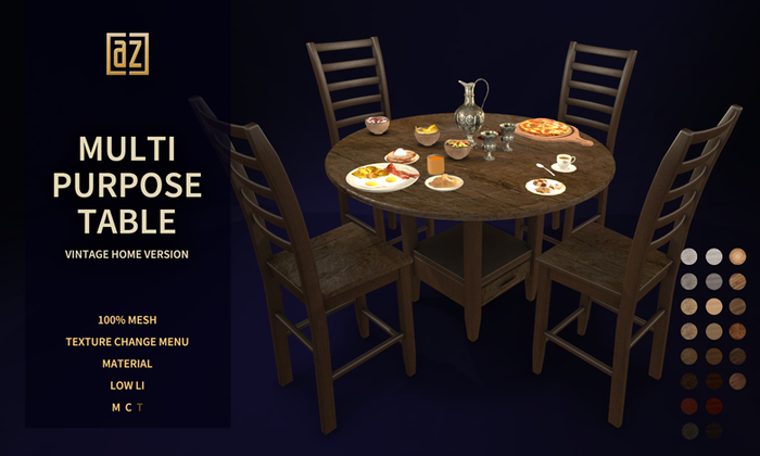 [az] Multipurpose Table - Vintage Home Version