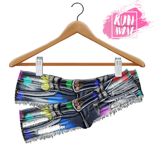 [RA] Denim Short (BoM) - Light Blue/Flower
