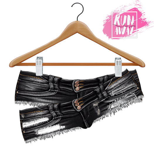 [RA] Denim Short (BoM) - Black