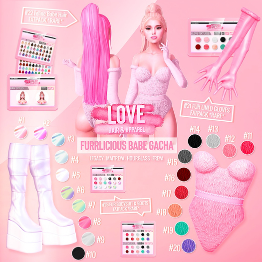 Love #11 [Fur Body Suit] Hot PInk - Maitreya (Rez Me)