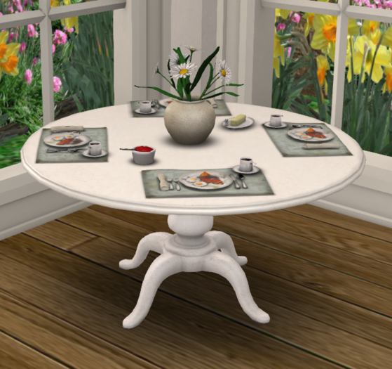 Dinner Party II Table for 4 COPY: White English