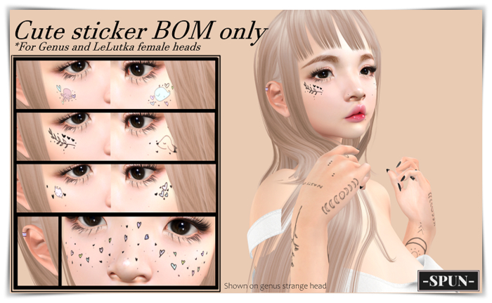 -SPUN- cute stickers BOM
