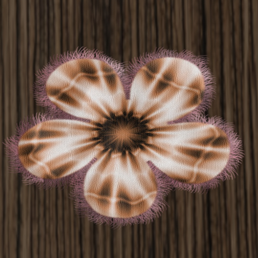 Brown Bursting Flower Rug